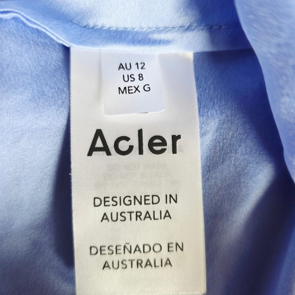 ACLER Lucas Silk Dress In Empire Blue Size 8 NWT - Picture 16 of 16